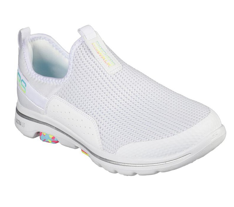 Skechers Gowalk 5 - Parade - Womens Slip On Shoes White/Multicolor [AU-CD8659]